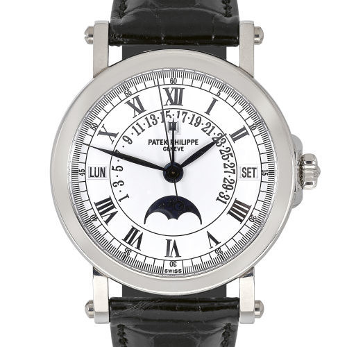 PATEK PHILIPPE : Art Deco-style Gentleman's wristwatch 'Perpetual Calendar' (DOBIASCHOFSKY AUKTIONEN AG)