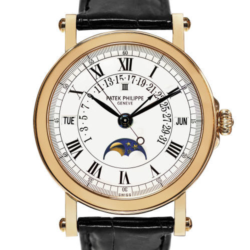 PATEK PHILIPPE : Art Deco-style gentleman's wristwatch 'Perpetual Calendar' (DOBIASCHOFSKY AUKTIONEN AG)