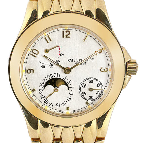 PATEK PHILIPPE : Gentleman's wristwatch with three horological complications (DOBIASCHOFSKY AUKTIONEN AG)