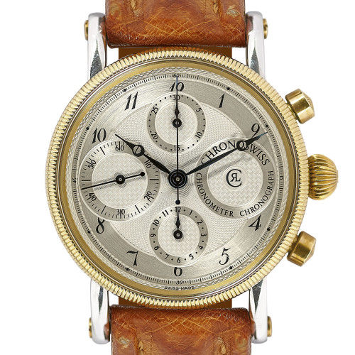 CHRONOSWISS : Gentleman's wristwatch with three horological complications (DOBIASCHOFSKY AUKTIONEN AG)