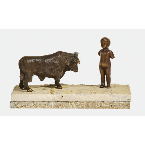 20. JH. SCHWEIZ : Kind und Stier (DOBIASCHOFSKY AUKTIONEN AG)