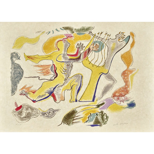 ANDR� MASSON : 'Personnage � la harpe' (DOBIASCHOFSKY AUKTIONEN AG)