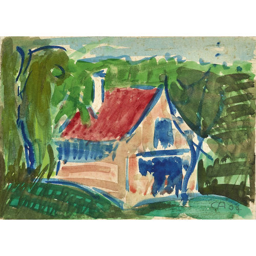 CUNO AMIET : 'Maison rouge' (DOBIASCHOFSKY AUKTIONEN AG)