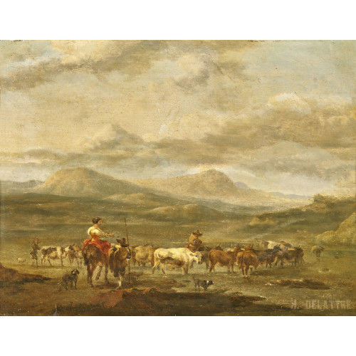 HENRI (EIGTL. DELATTRE DELATTRE : Rinderherde (DOBIASCHOFSKY AUKTIONEN AG)