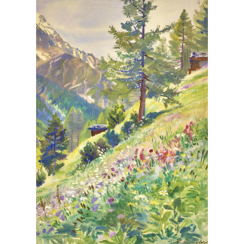 KARL ANNELER : Sommerliche Bergpartie (DOBIASCHOFSKY AUKTIONEN AG)