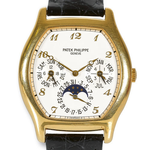 PATEK PHILIPPE : Gentleman's wristwatch 'Perpetual Calendar' (DOBIASCHOFSKY AUKTIONEN AG)