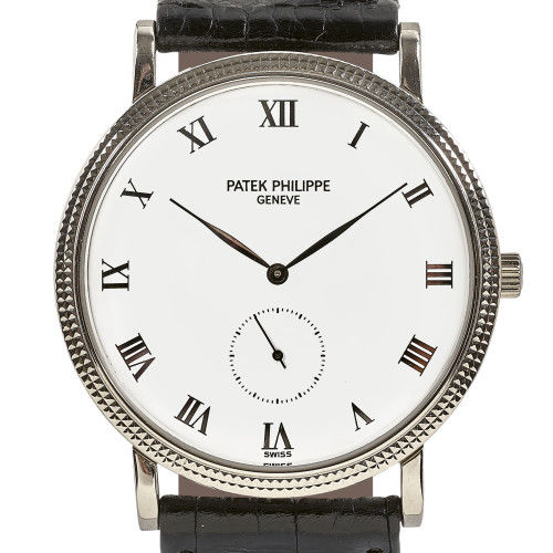 PATEK PHILIPPE : Gentleman's wristwatch with 'clous de Paris' bezel (DOBIASCHOFSKY AUKTIONEN AG)