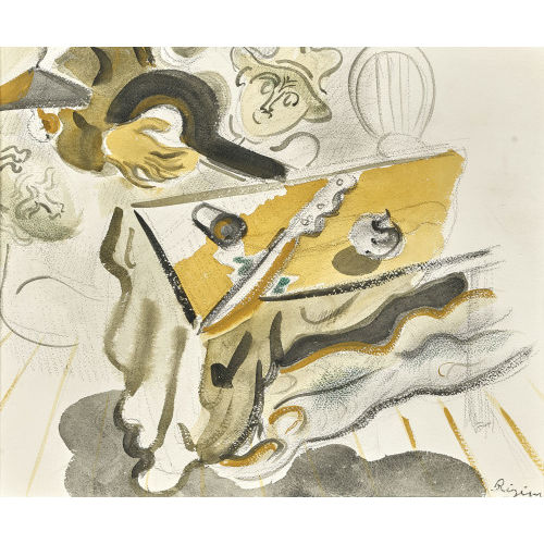 BOGIC RISIMOVIC RISIM : Interieur mit Musikant (DOBIASCHOFSKY AUKTIONEN AG)