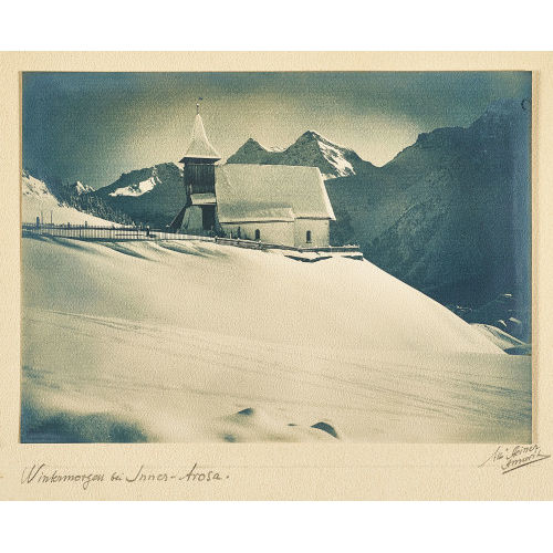 ALBERT STEINER : 'Wintermorgen bei Inner-Arosa' (DOBIASCHOFSKY AUKTIONEN AG)