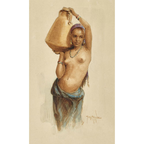 TONY BINDER : Orientalische Wassertr�gerin (DOBIASCHOFSKY AUKTIONEN AG)
