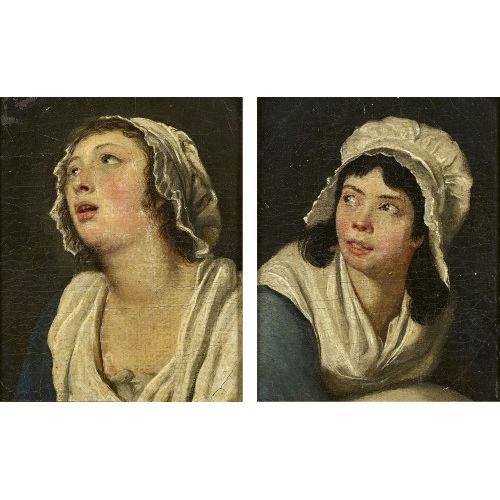 TIENNE AUBRY : Portrts zweier Mgde. Gegenstcke (DOBIASCHOFSKY AUKTIONEN AG)