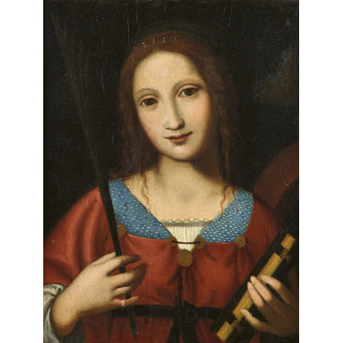 BERNARDINO (GEN. LOVINO OD. DEL LUPINO) LUINI : Die Heilige Katharina (DOBIASCHOFSKY AUKTIONEN AG)