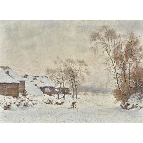 �MILE SCHMIDT-WEHRLIN : 'L'Hiver - �tang de la Montagne Moineaux pr�s Moscou' (DOBIASCHOFSKY AUKTIONEN AG)