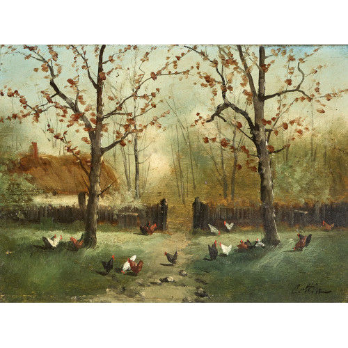 EUG�NE COTTIN : Der H�hnerhof (DOBIASCHOFSKY AUKTIONEN AG)