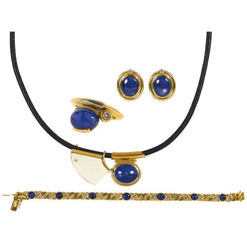 SAPHIR-BRILLANT-SET : (DOBIASCHOFSKY AUKTIONEN AG)