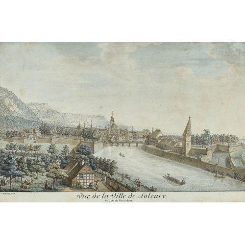 LORENZ LUDWIG MIDART : 'Vue de la Ville de Soleure du Cot� l'Occident' (DOBIASCHOFSKY AUKTIONEN AG)
