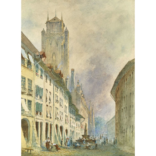 DAVID ROBERTS : Die Herrengasse in Bern (DOBIASCHOFSKY AUKTIONEN AG)