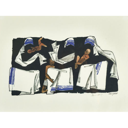 MAQBUL FIDA (GEN. MF) HUSAIN : Mother Theresa (DOBIASCHOFSKY AUKTIONEN AG)