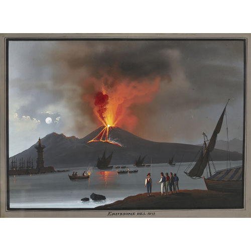 19. JH. NEAPOLITANISCHE SCHULE : 'Eruzione del 1839' (DOBIASCHOFSKY AUKTIONEN AG)
