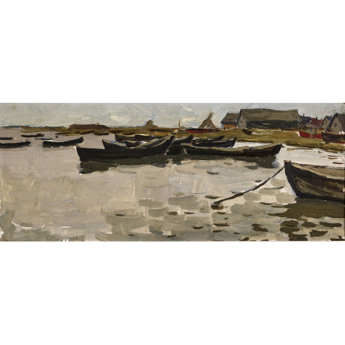 VLADIMIR VASILYEVICH KOCHERGIN : 'Boote auf dem See' (DOBIASCHOFSKY AUKTIONEN AG)