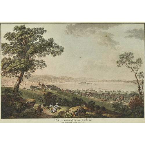 JOHANN LUDWIG ABERLI : 'V�e de Cerlier et du Lac de Bienne' (DOBIASCHOFSKY AUKTIONEN AG)