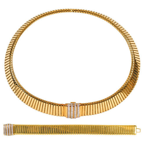 GOLD-DIAMANT-SET : (DOBIASCHOFSKY AUKTIONEN AG)