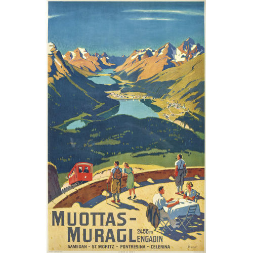 WILLY (EIGTL. WILHELM FRIEDRICH) BURGER : 'Muottas-Muragl Engadin' (DOBIASCHOFSKY AUKTIONEN AG)