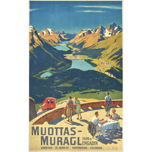 WILLY (EIGTL. WILHELM FRIEDRICH) BURGER : 'Muottas-Muragl Engadin' (DOBIASCHOFSKY AUKTIONEN AG)