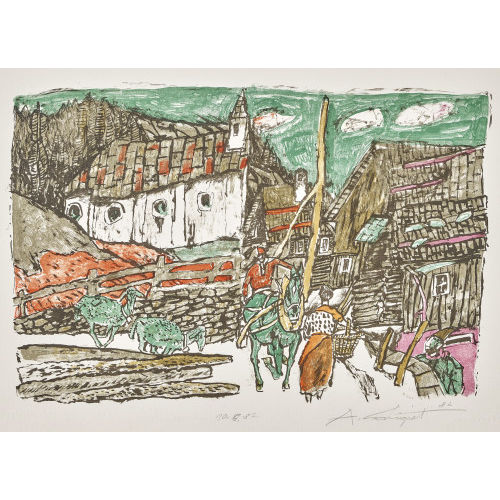 ALOIS CARIGIET : Im Dorf (DOBIASCHOFSKY AUKTIONEN AG)