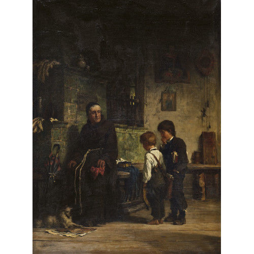 BENJAMIN I VAUTIER : M�nch mit zwei Sch�lern (DOBIASCHOFSKY AUKTIONEN AG)