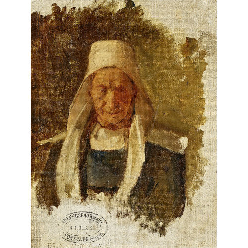 HERMANUS FRANCISCUS CAROLUS VAN DEN ANKER : Portr�t einer �lteren Bretonin (DOBIASCHOFSKY AUKTIONEN AG)