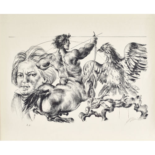 HANS ERNI : 'Sch�tze, Adler und Portr�t von Ludwig van Beethoven' (DOBIASCHOFSKY AUKTIONEN AG)