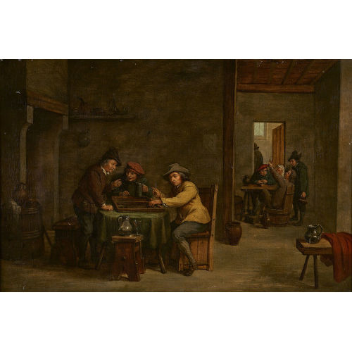 DAVID II TENIERS : Schenkeninterieur mit Spielern (DOBIASCHOFSKY AUKTIONEN AG)