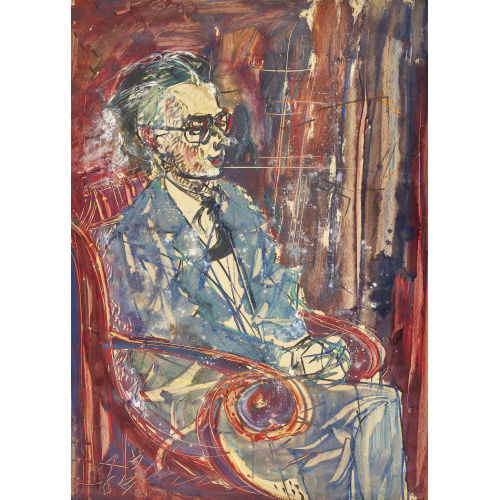 ANATOLY TIMOFEEVIC ZVEREV : 'Portrait de Sackarow' (DOBIASCHOFSKY AUKTIONEN AG)