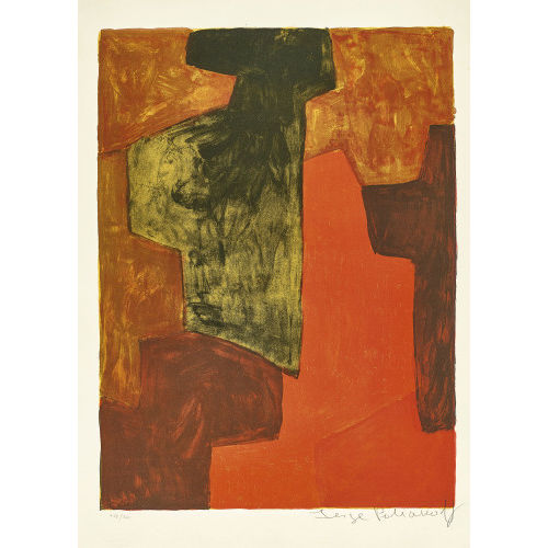 SERGE POLIAKOFF : 'Komposition in Orange und Gr�n' (DOBIASCHOFSKY AUKTIONEN AG)