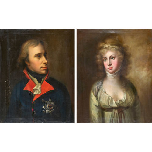 ANTON ZELLER : Luise von Preussen (1776-1810). / Friedrich Wilhelm III (1770-1840) (DOBIASCHOFSKY AUKTIONEN AG)