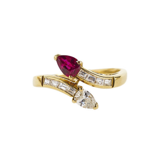 RUBIN-DIAMANT-RING : (DOBIASCHOFSKY AUKTIONEN AG)