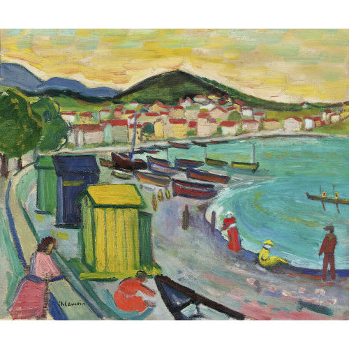 CHARLES CAMOIN : Le port (Sainte-Maxime?) (DOBIASCHOFSKY AUKTIONEN AG)