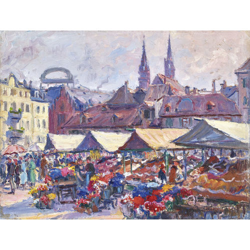 PAUL KUTSCHA : Der Blumenmarkt (DOBIASCHOFSKY AUKTIONEN AG)