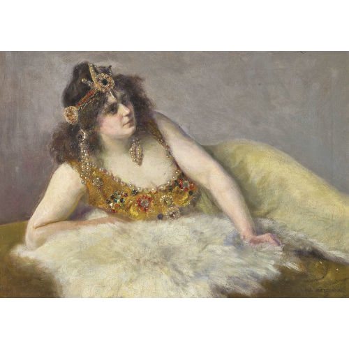PAUL KRETZSCHMAR : Liegende Dame mit Perlen- und Edelsteinschmuck (DOBIASCHOFSKY AUKTIONEN AG)
