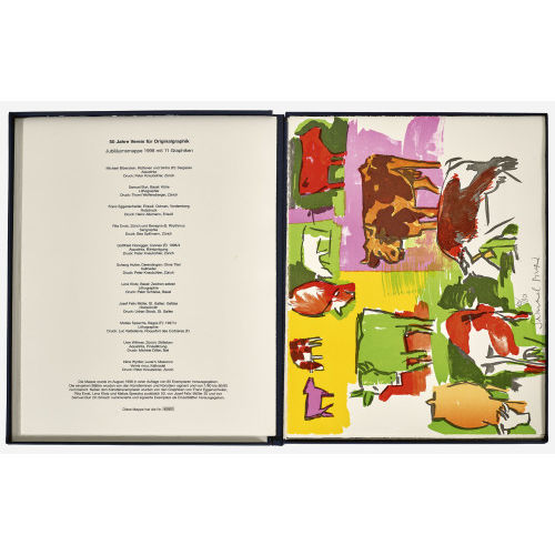 DIVERSE K�NSTLER DES 20. JH. : '50 Jahre Verein f�r Originalgrafik. Jubil�umsmappe 1998.. (DOBIASCHOFSKY AUKTIONEN AG)