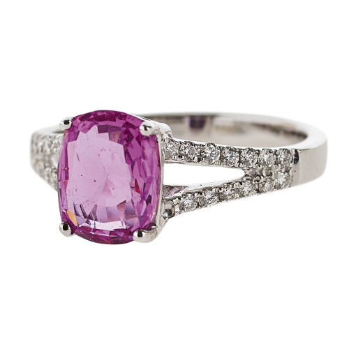 SAPHIR-BRILLANT-RING : (DOBIASCHOFSKY AUKTIONEN AG)