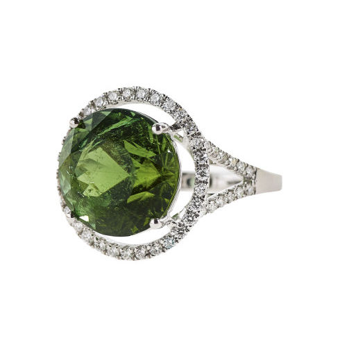 TURMALIN-DIAMANT-RING : (DOBIASCHOFSKY AUKTIONEN AG)