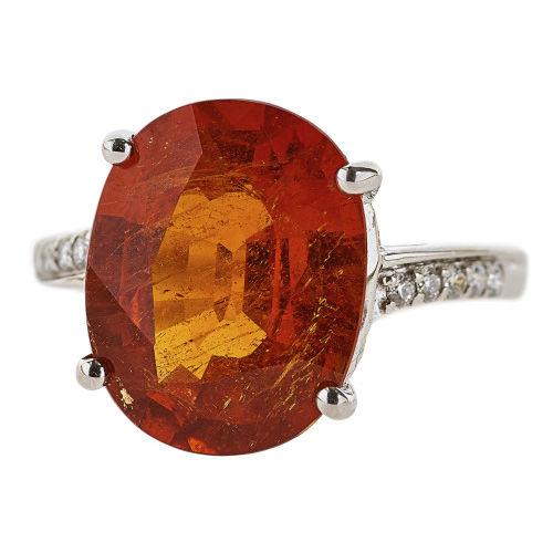 GRANAT-BRILLANT-RING : (DOBIASCHOFSKY AUKTIONEN AG)