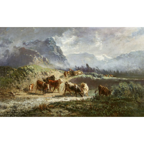 AMBROGIO PREDA : Vacche all'abbeverata (DOBIASCHOFSKY AUKTIONEN AG)