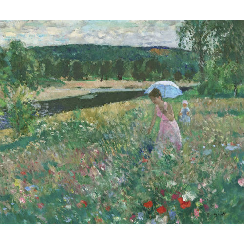 FRAN�OIS GALL : Mutter und Kind auf der Sommerwiese (DOBIASCHOFSKY AUKTIONEN AG)