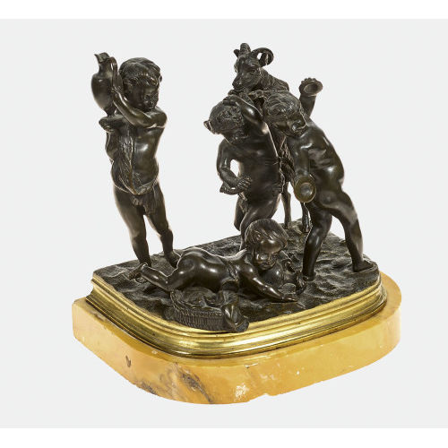 CLAUDE) CLODION (EIGTL. MICHEL : Bacchanale mit Putti und Ziege (DOBIASCHOFSKY AUKTIONEN AG)