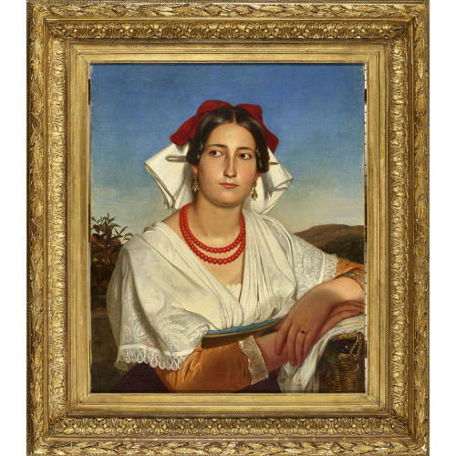 L�OPOLD ROBERT : Portr�t einer S�ditalienerin in Tracht (DOBIASCHOFSKY AUKTIONEN AG)