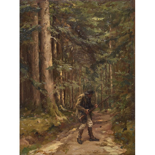 EUGNE BURNAND : Le chasseur (DOBIASCHOFSKY AUKTIONEN AG)