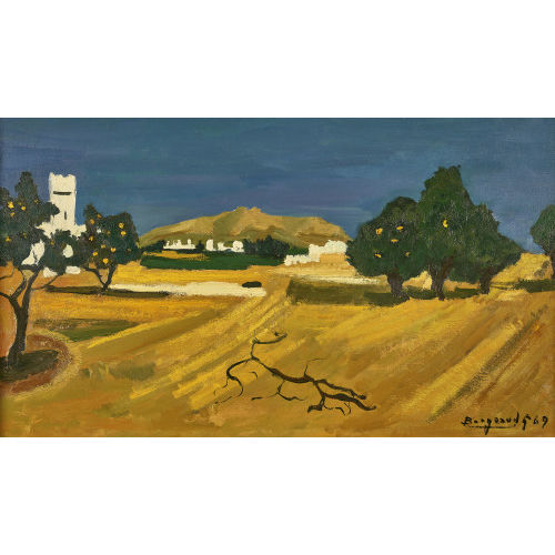 GEORGES BORGEAUD : S�dliche Landschaft mit Zitrusb�umen (DOBIASCHOFSKY AUKTIONEN AG)